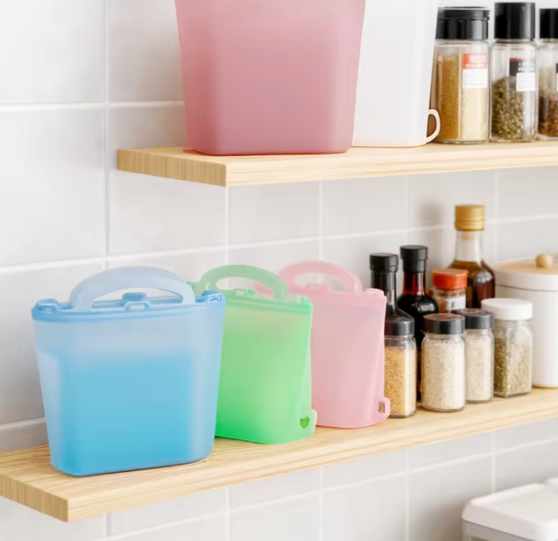 Reusable Silicone Food Bags for Meal Prep, Freezer Storage, Snacks & Produce