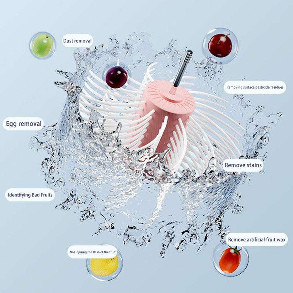🍎🥦 Fruit & Vegetable Washing Machine – Full-Sided Spin Scrubber for Deep Cleaning