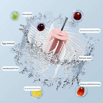 🍎🥦 Fruit & Vegetable Washing Machine – Full-Sided Spin Scrubber for Deep Cleaning