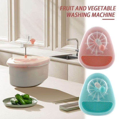🍎🥦 Fruit & Vegetable Washing Machine – Full-Sided Spin Scrubber for Deep Cleaning