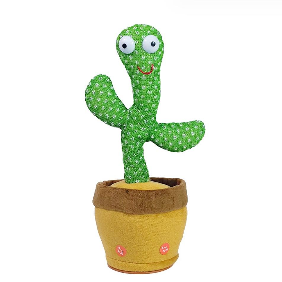 Talking Dancing Cactus Toy for Kids, Repeat What You Say Plush Singing Cactus with LED Lights, Interactive Mimicking Toy for Toddlers & Babies, Birthday and Christmas Gift for Boys & Girls