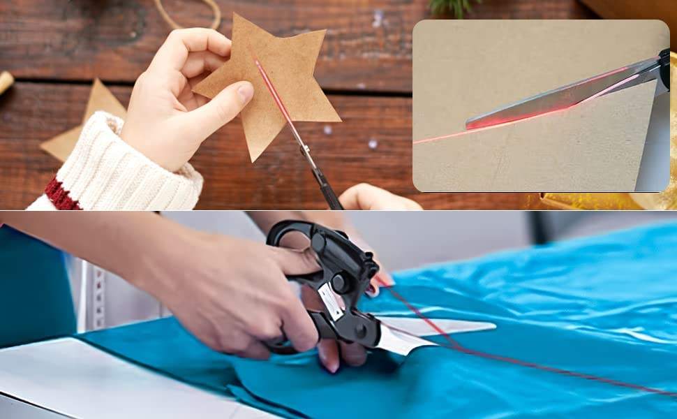 Laser Guided Sewing Scissors – Professional Heavy-Duty Tailor Scissors for Fabric, Paper & Craft Cutting