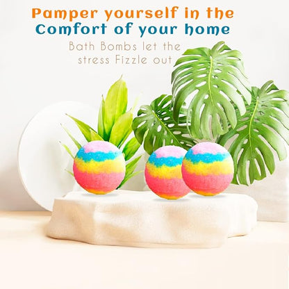 GlowDoll Light-Up Bath Bomb Set for Kids, Fizzy Color Bath Fun