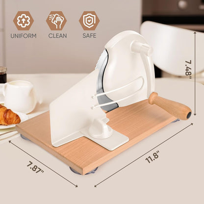 Sanzbae Manual Bread Slicer with Hand Crank for Even Homemade Loaf Slices