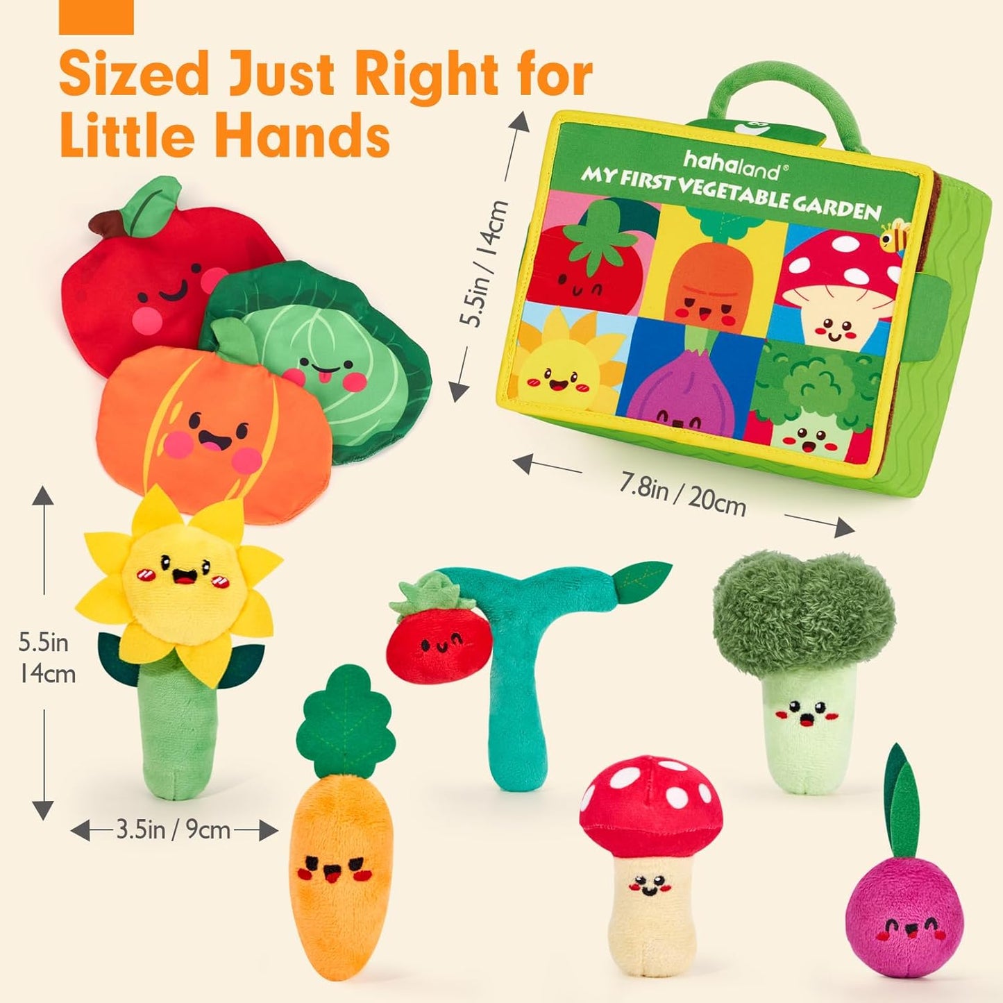 SANZBAE Soft Vegetable Garden Sensory Toy for Babies & Toddlers