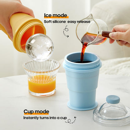 SANZBAE Silicone Ice Cube Maker Cup with Lid