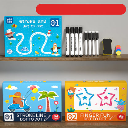 Magic Practice Copybook for Kids, Reusable Tracing Workbook, Handwriting & Pen Control Training Book Ages 3-6