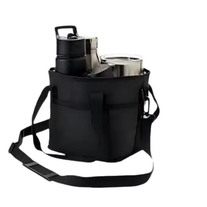 Portable Reusable Drink Carrier, 4 Cup Coffee Holder Tote for Takeout, Office & Travel