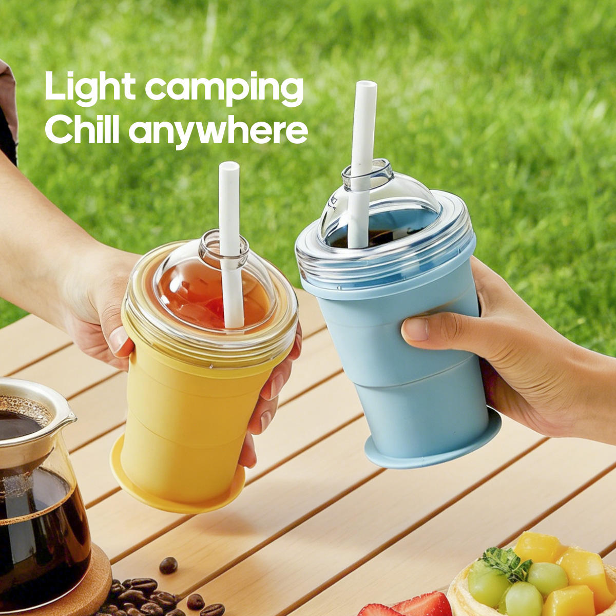 SANZBAE Silicone Ice Cube Maker Cup with Lid