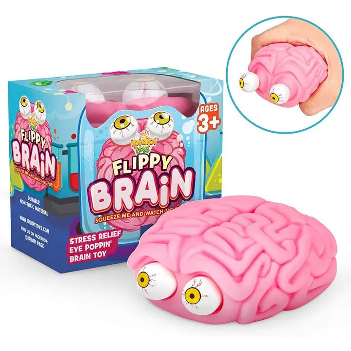 Halloween Eye-Popping Brain Squeeze Toy – Slow Rising Novelty Stress Relief Fidget Toy for Kids & Adults | Funny Halloween Gift