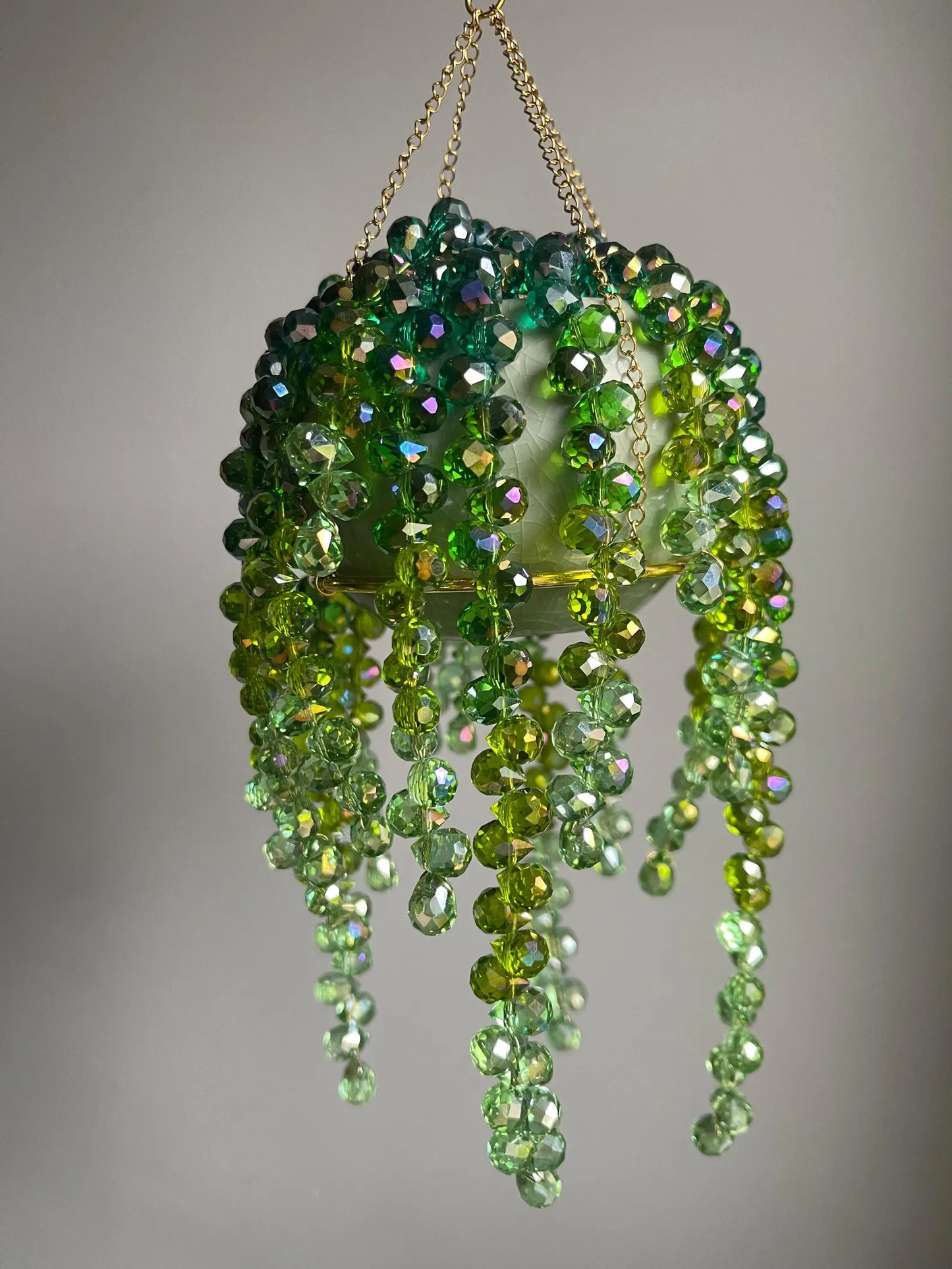 Crystal Window Suncatcher, Rainbow Prism Plant Stake for Boho Home Decor