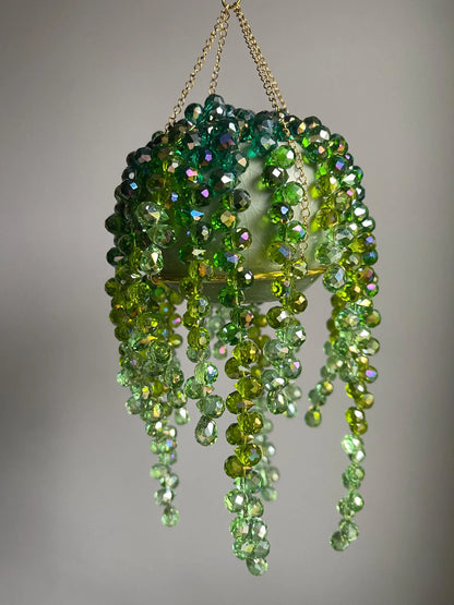 Crystal Window Suncatcher, Rainbow Prism Plant Stake for Boho Home Decor