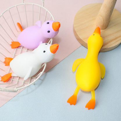 Promotional Squishy Stretchy Duck Fidget Toy – Memory Sand Filled TPR Stress Relief Gift