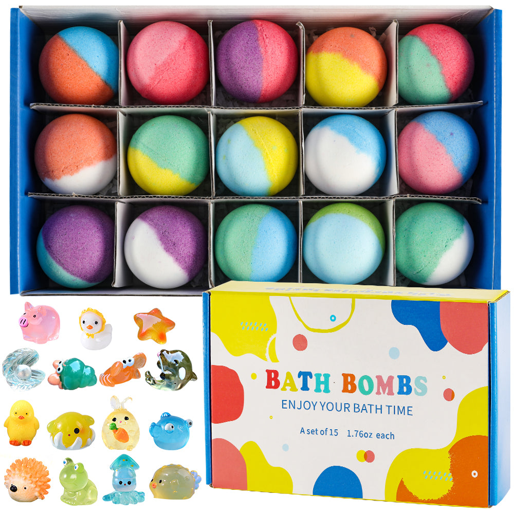 GlowDoll Light-Up Bath Bomb Set for Kids, Fizzy Color Bath Fun