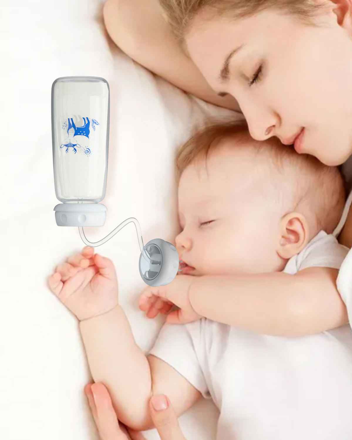 FreeFeed™ Hands-Free Baby Bottle – Anti-Colic Self-Feeding Baby Bottle for Newborns & Infants, Comfortable Feeding Solution for Busy Parents & Nighttime Feedings