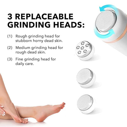 Rechargeable Electric Foot File for Dead Skin, Callus Removal & Smooth Heel Care