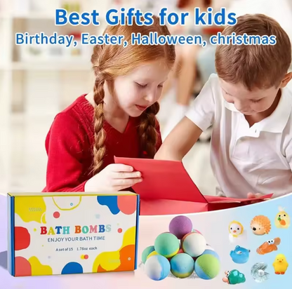 GlowDoll Light-Up Bath Bomb Set for Kids, Fizzy Color Bath Fun