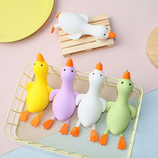 Promotional Squishy Stretchy Duck Fidget Toy – Memory Sand Filled TPR Stress Relief Gift