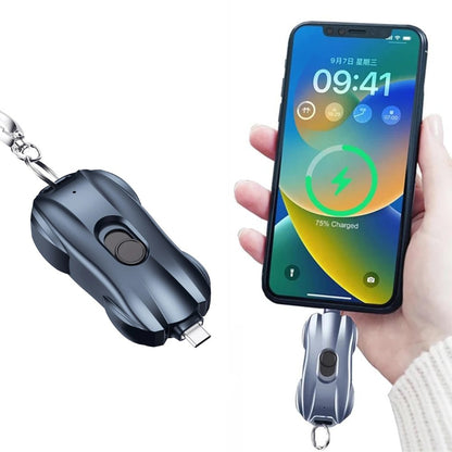 Mini Tiny Pink Power Bank – Portable Fast Charging Keychain Power Bank with Carabiner | Lightweight Emergency Backup Charger