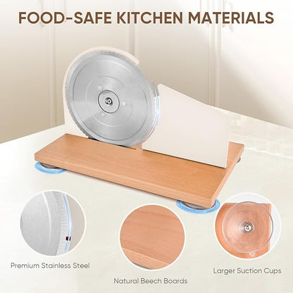 Sanzbae Manual Bread Slicer with Hand Crank for Even Homemade Loaf Slices