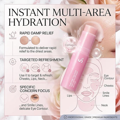 Sanzbae™ Collagen Lip Balm – Hydrating Lip Plumper with Hyaluronic Acid, Shea Butter & Vitamin E, Moisturizing Treatment for Dry, Cracked Lips