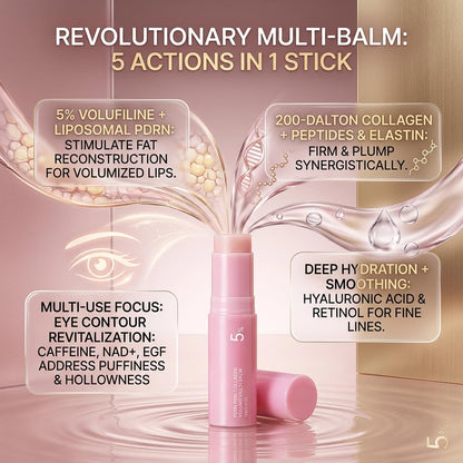 Sanzbae™ Collagen Lip Balm – Hydrating Lip Plumper with Hyaluronic Acid, Shea Butter & Vitamin E, Moisturizing Treatment for Dry, Cracked Lips