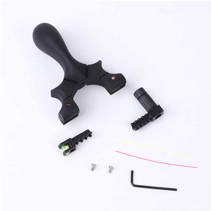 Recurve Resin Slingshot with Ergonomic Handle – High-Accuracy Outdoor Sport Catapult for Target Practice & Hunting Training