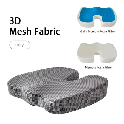 Orthopedic Gel Seat Cushion – Memory Foam Office Chair Cushion for All-Day Comfort
