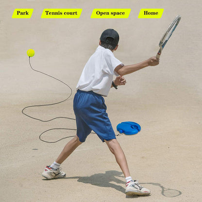 Portable Solo Tennis Training Rebound Ball Set – Self Practice Tennis Trainer for Beginners & Adults Outdoor Exercise Equipment