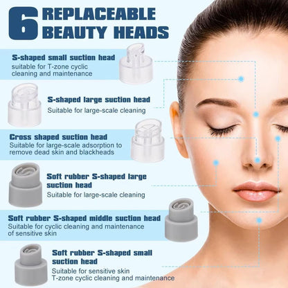 Electric Blackhead Remover Vacuum – Pore Cleaner & Facial Suction Device for Deep Cleansing, Whitehead Removal & Skin Rejuvenation