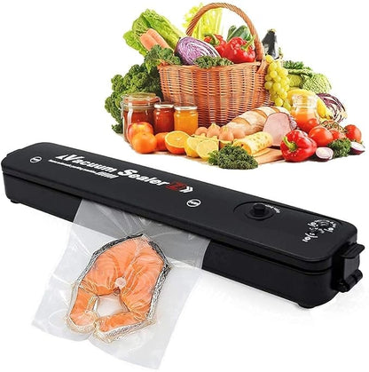 Compact Vacuum Sealer Machine with Bags for Food Storage, Meal Prep & Sous Vide.