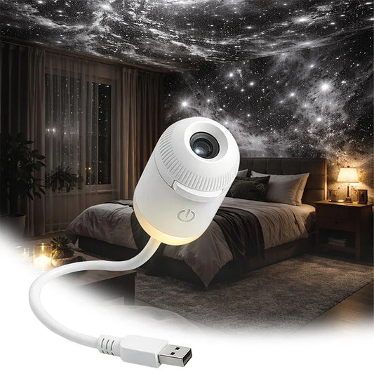 2-in-1 Star Projector Night Light – 360° Rotating Galaxy Projector with Touch Control, Adjustable Brightness, USB Powered Kids Night Lamp for Bedroom, Nursery & Home Decor