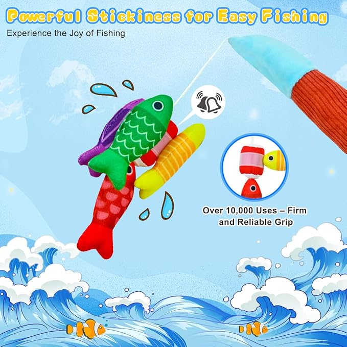Magnetic Fishing Toy for Toddlers, Number Counting Game with Sea Creatures & Sorting Pond