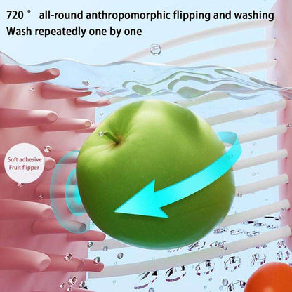 🍎🥦 Fruit & Vegetable Washing Machine – Full-Sided Spin Scrubber for Deep Cleaning