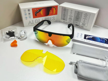 Sanzbae™ Smart Camera Glasses – 4K HD Video Recording Sunglasses with Bluetooth Audio, Open-Ear Headphones, Polarized UV400 Lenses & 32GB Storage