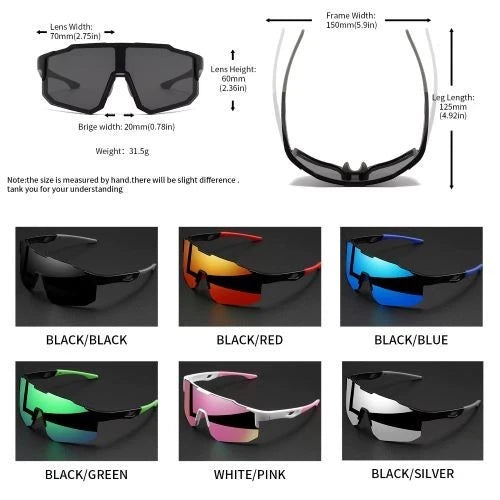 Oversized Wraparound Sport Sunglasses – UV400 Polarized Style Shield Shades for Men & Women, Outdoor Cycling, Running, Hiking & Sports Eyewear