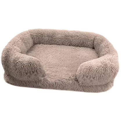 Luxury Plush Dog Sofa Bed – Washable Calming Pet Couch for Dogs & Cats